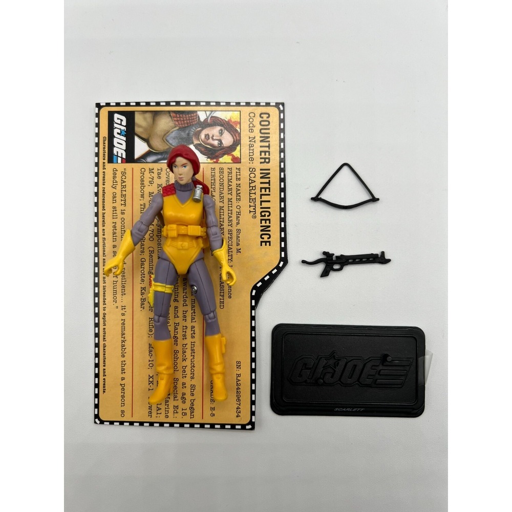 GI Joe Scarlett V8 Loose Complete w/ File Card - 2009 HASBRO